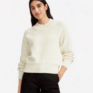 Everlane | The Texture Cotton Cable Sweater | Bone